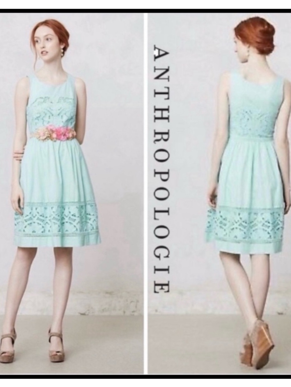 Anthropologie meadow Rue bottlegreen dress size 4